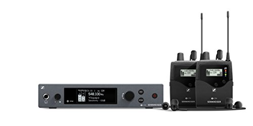 Sennheiser Pro Audio Sennheiser ew IEM G4-Twin-G in Ear Monitor System w/ 2 Belt Packs Range (566-608Mhz), Dual Beltpack