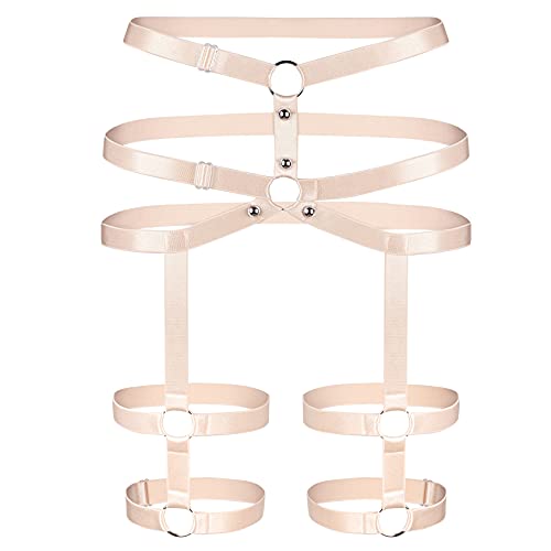 Garter Leg Belt Harness Leg Rave Thigh Garter Harness Strappy Garter Belt for Women