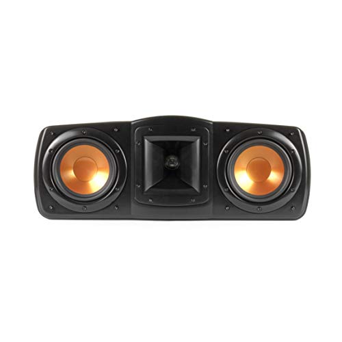 Klipsch Synergy Black Label C-200 Center Channel Speaker for Crystal-Clear Dialogue and Vocals with Proprietary Horn Technology, Dual 5.25 High-Output Woofers, and Dynamic 1 Tweeter in Black