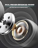 AUKEY Wireless Headphones, Key Series B80 Bluetooth 5 Earbuds with Hybrid Driver System, High Fidelity Sound, aptX Low Latency, IPX6 Water-Resistance, USB-C Charging, 8h Playtime and in-line Mic