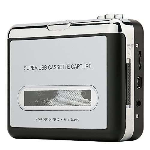 Reshow Cassette Player Portable Tape Player Captures MP3 Audio Music via USB Compatible with Laptops and Personal Computers Convert Walkman Tape Cassettes to iPod Format