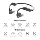 Bone Conduction Headphones Bluetooth V5.0 - Vidonn F1 Sports Open Ear Wireless Headset Sweatproof w/Mic - for Cycling Running Driving Gym - Yellow