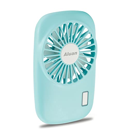 Aluan Handheld Mini Fan Powerful Small Personal Portable Speed Adjustable USB Rechargeable Eyelash Fan for Kids Girls Boys Woman Man Home Office Outdoor Travel