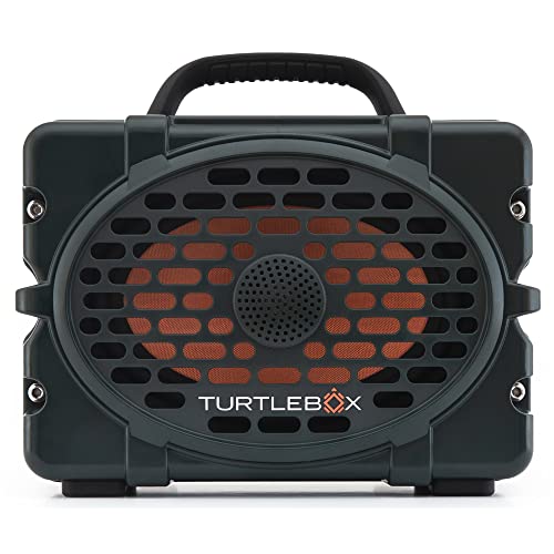 Turtlebox Gen 2: Loud! Outdoor Portable Bluetooth 5.0 Speaker | Rugged, IP67, Waterproof, Impact Resistant & Dustproof (Rich, Full Sound, Plays to 120db, Pair 2X for True L-R Stereo), Original Gre...