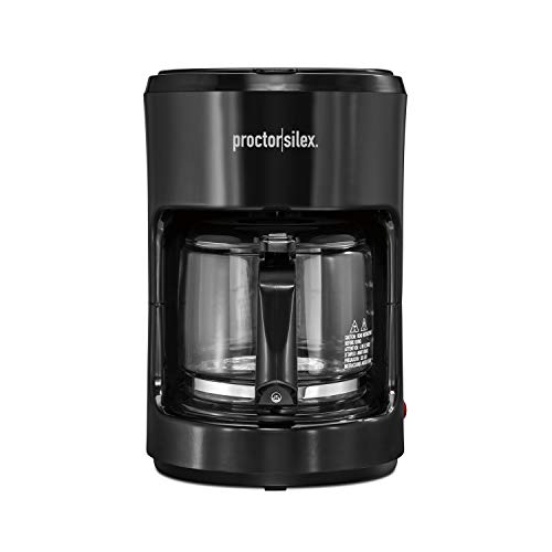 Proctor Silex Coffee Maker, Works with Smart Plugs That are Compatible with Alexa, Auto Pause and Serve, 10-Cup, Black