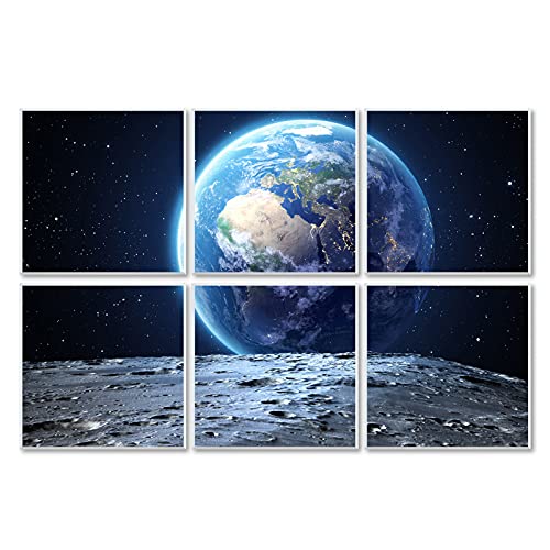 BUBOS Art Acoustic Panels,72 x48 inch Premium Acoustical wall panel,Adhesive Included, Decorative Sound Absorbing Panel for walls, Studio Acoustic Treatment. Soundproof wall panel,6 Pack,Earth