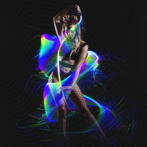 Space Whip Remix | Programmable Led Fiber Optic Whip | 6 Foot 360 Swivel - Super Bright Light Up Rave Toy | EDM Pixel Flow Lace Dance Festival 