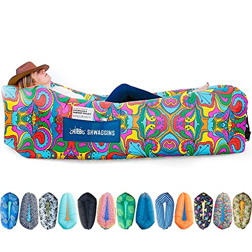 Chillbo Shwaggins Inflatable Couch Cool Inflatable Lounger. Upgrade Your Camping Accessories. Easy Setup Inflatable Chair is Perfect for Beach Gear, Camping Fun and Festival Accessories.