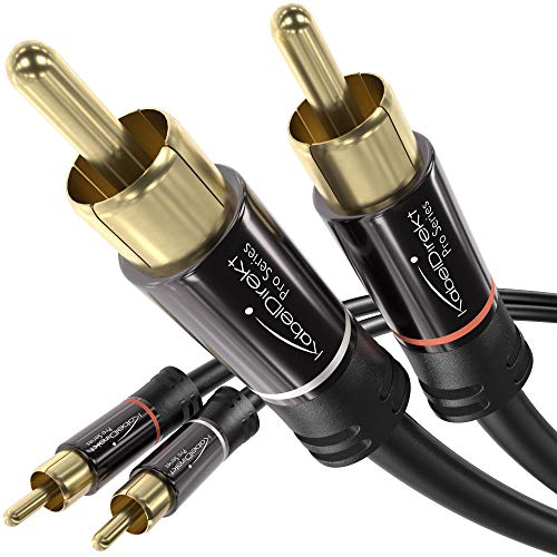 CableDirect 3ft RCA/Phono Cable, 2 2 Plugs, Stereo Audio Cable, Practically Break-Proof & Flawless Sound Quality (coaxial Cable, subwoofer/amp/HiFi & Home Cinema/Blu-ray, Analog & Digital)