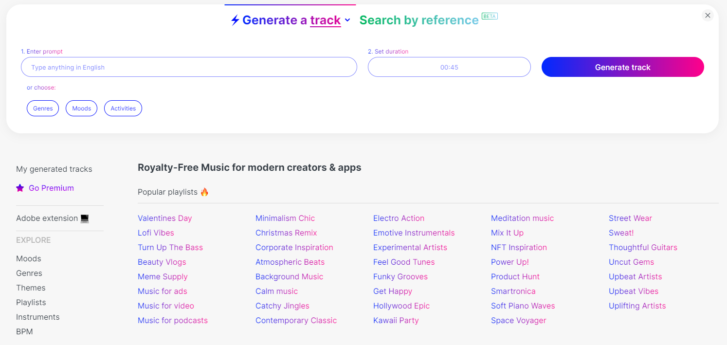 Mubert - AI Generative Music