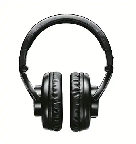 Shure SRH440 Professional Studio Headphones, Enhanced Frequency Response and Extended Range for Home and Studio Recording, with Detachable Coiled Cable, Carrying Bag and 1/4" Adapter (SRH440)